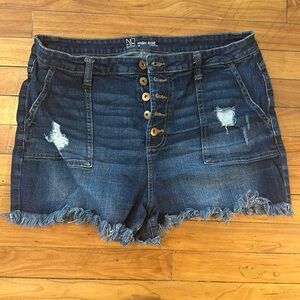 Blue Jean shorts.